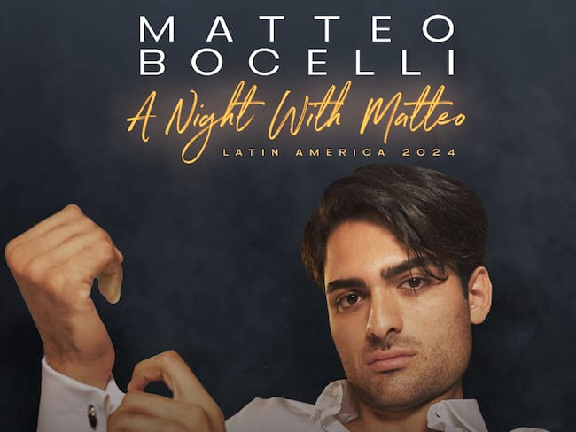 Mateo Bocelli hijo de Andrea Bocelli, llega a Bogotá con su Tour “A NIGHT WITH MATTEO”