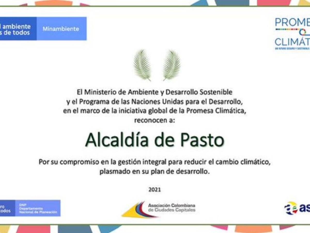PNUD y Min ambiente reconocen a Pasto como promesa climática
