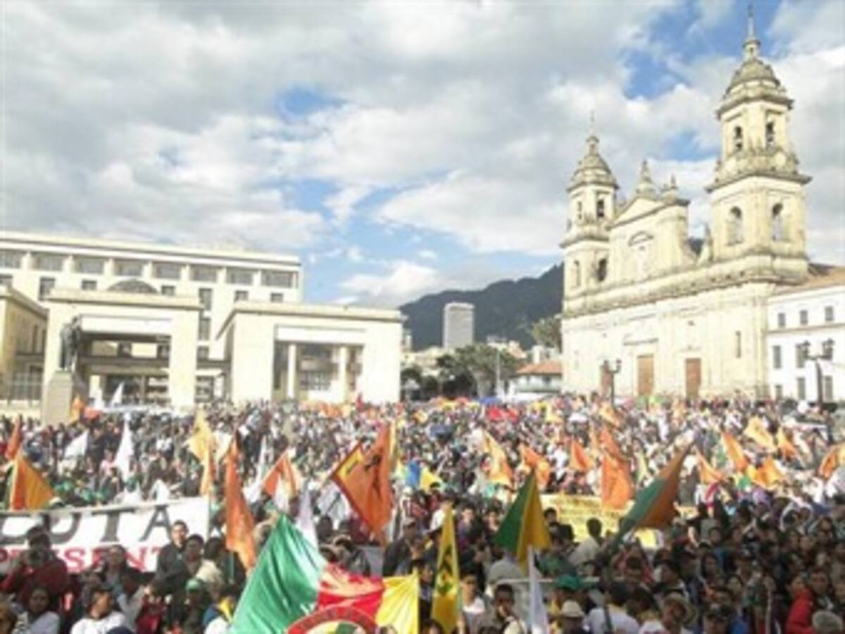 Con normalidad transcurrió marcha campesina en Bogotá