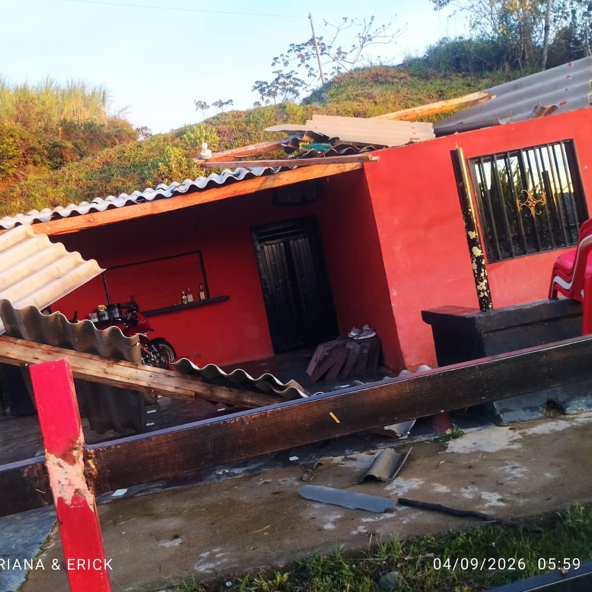 Un intenso vendaval afectó siete veredas y el área urbana de Campamento, Antioquia