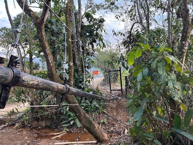 Línea de agua en El Tarra, Norte de Santander. Foto Cristina Navarro /Caracol Radio