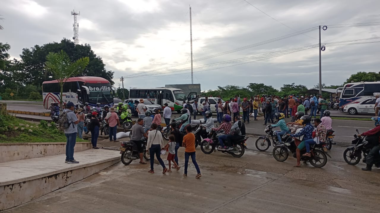 La protesta tuvo lugar en la entrada al corregimiento de Bremen. Foto / cortesía DP.