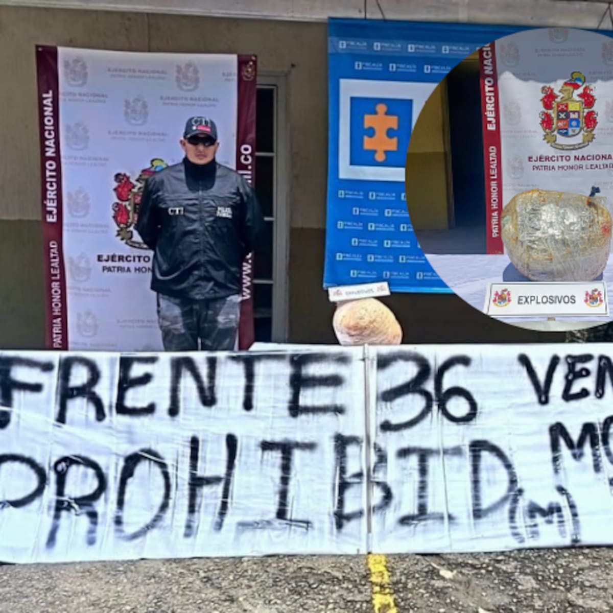 Le incautaron un explosivo de 30 kg al frente 36 en el Norte de Antioquia