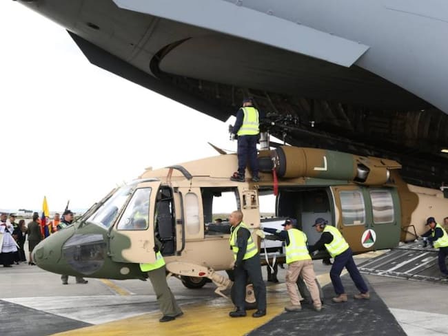 Helicópteros Black Hawk llegan a CATAM. Cortesía: Policía Nacional.