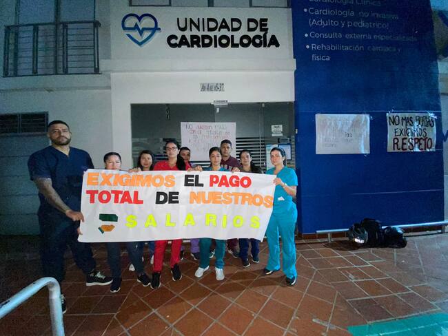 Personal de la salud protesta por el no pago de sus honorarios en Cúcuta.