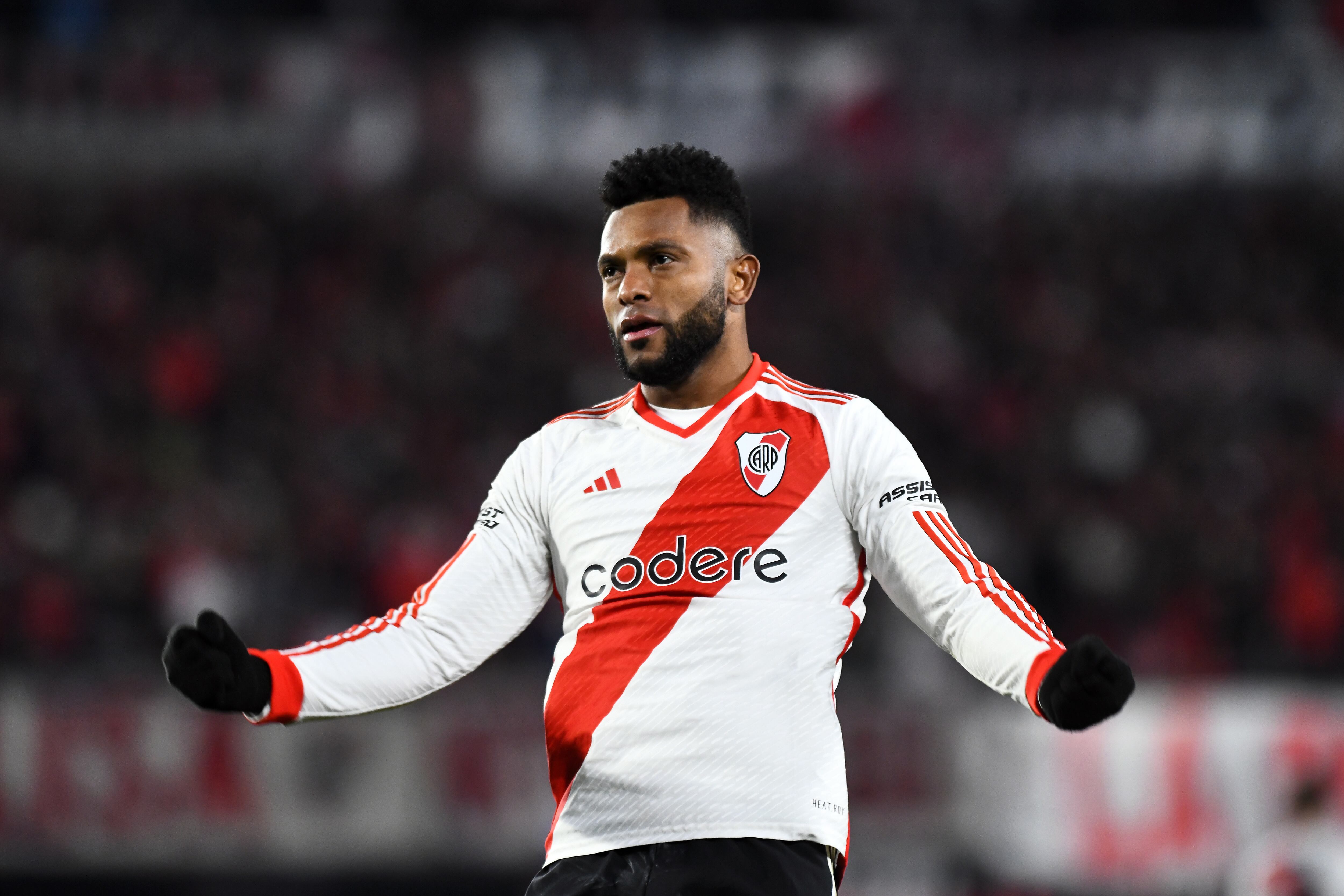 Miguel Borja.  (Photo by Rodrigo Valle/Getty Images)