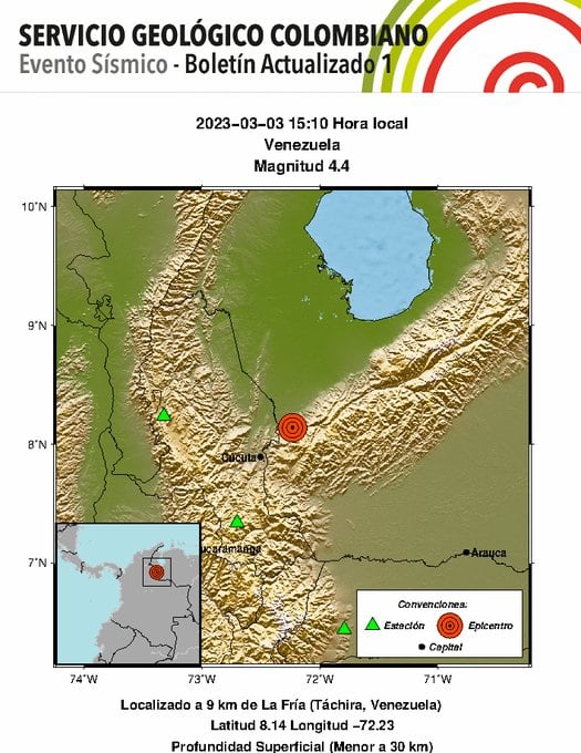 Cortesía del Servicio Geológico Colombiano.