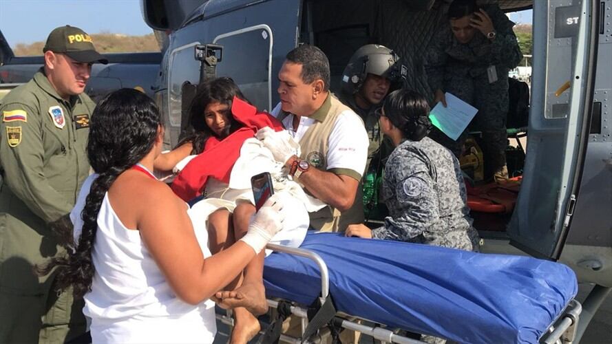 Fuerza Aérea evacuó indígena kogui de la Sierra Nevada. Foto: Fuerza Aérea
