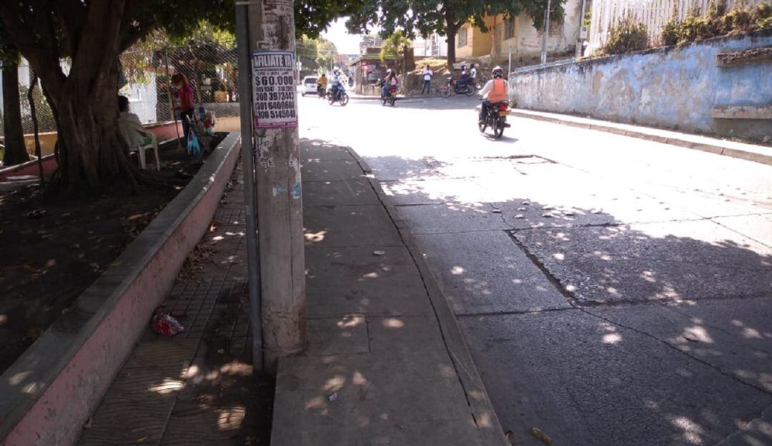 Lugar del accidente en el barrio Piedra de Bolívar