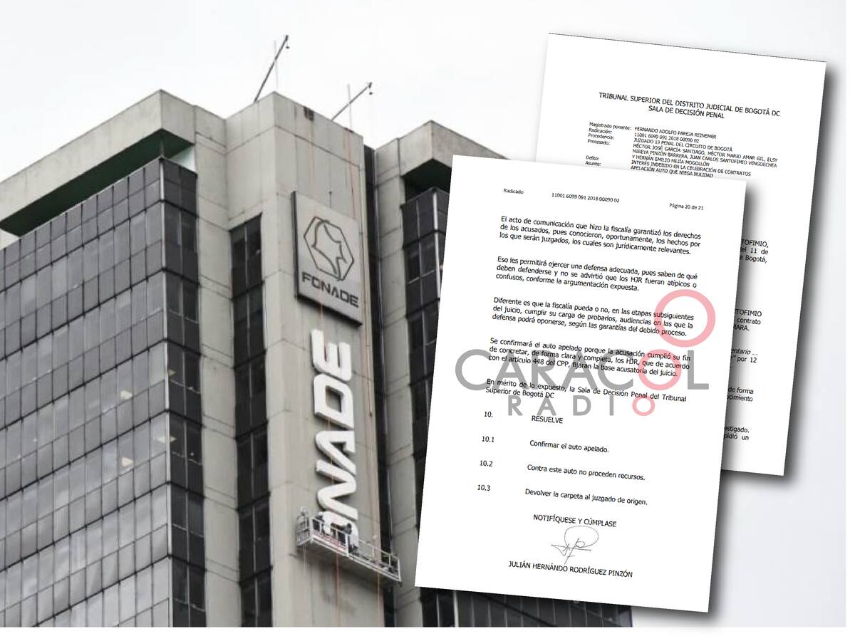 Revive el caso de corrupción FONADE: Tribunal niega anular el proceso