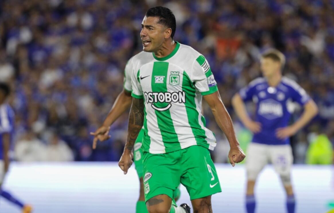 Jefferson Duque celebra el gol ante Millonarios en la final vuelta de la Liga Colombiana / Foto: César Melgarejo