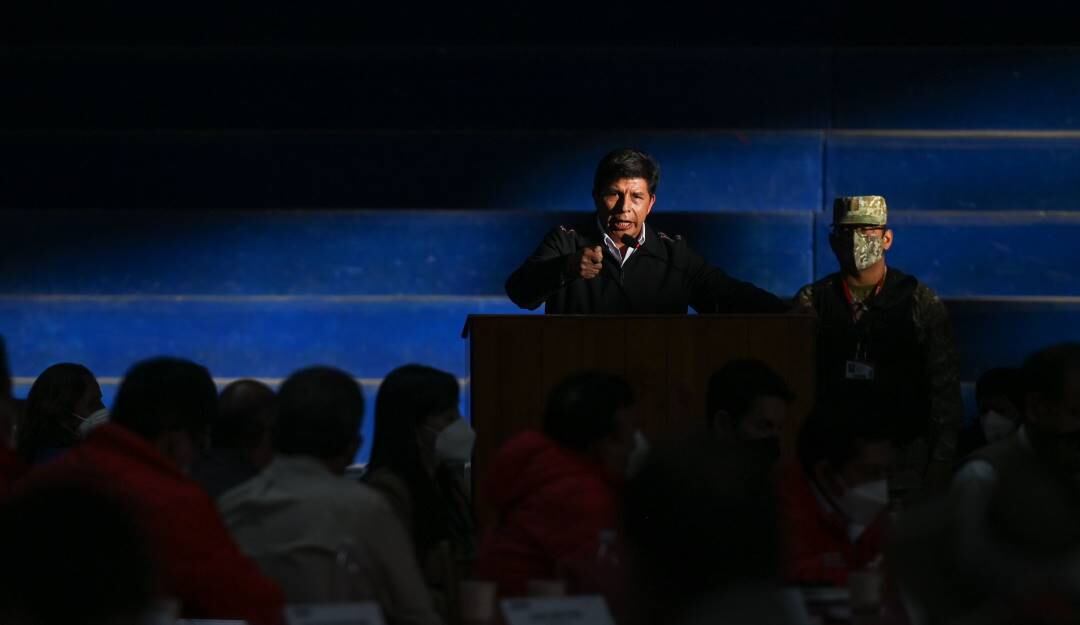 El presidente peruano, Pedro Castillo.         Foto: Getty