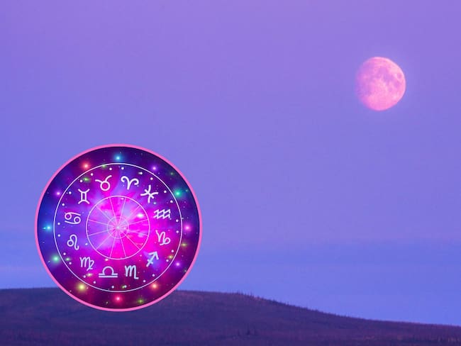 Imagen de referencia sobre la Luna Rosa y signos del zodiaco. / Vía: Getty Images