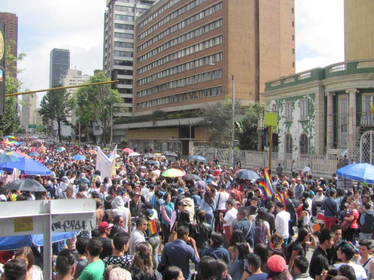 Céntricas calles de la capital colombiana fueron escenario de la multicolor movilización
