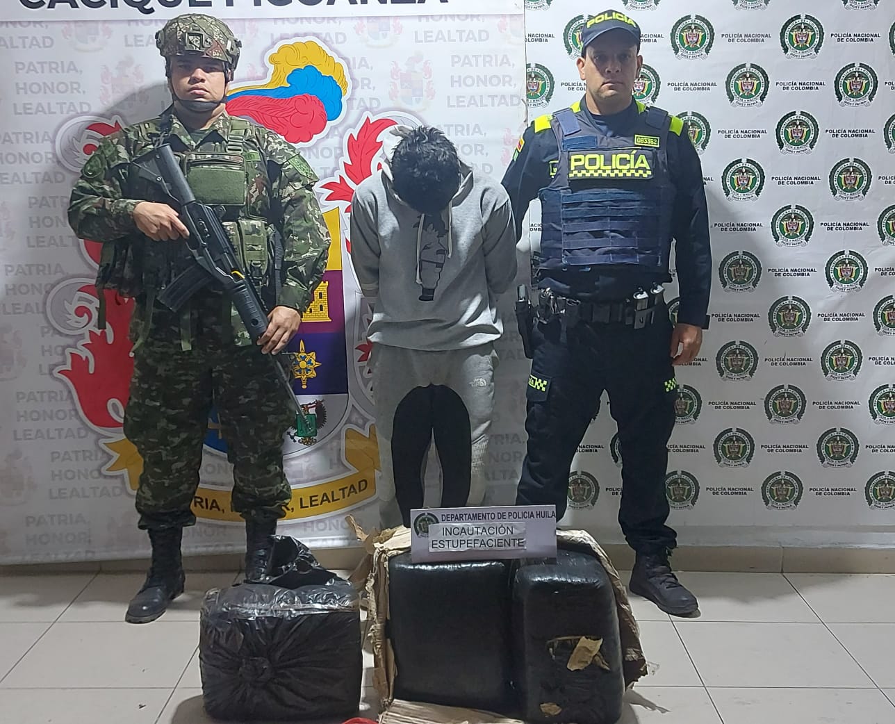 transportaba 28 kilos de marihuana. Foto Novena Brigada.