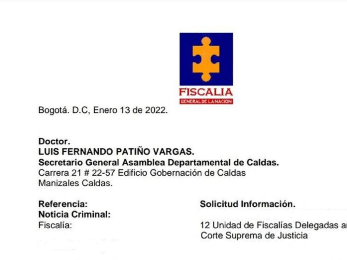 En Caldas Fiscalía adelanta investigaciones por la creación de Promueve Más