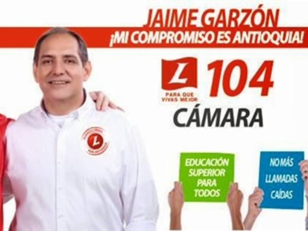 Jaime Alberto Garzón, número 104 a la Cámara por Antioquia Partido Liberal