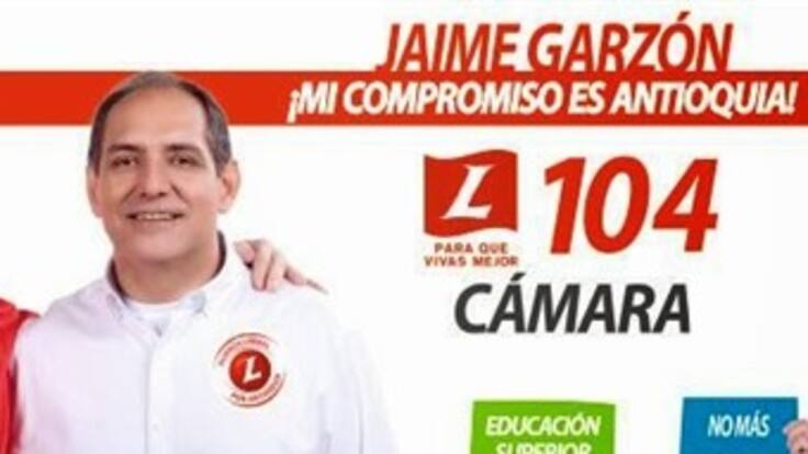 Jaime Alberto Garzón, número 104 a la Cámara por Antioquia Partido Liberal