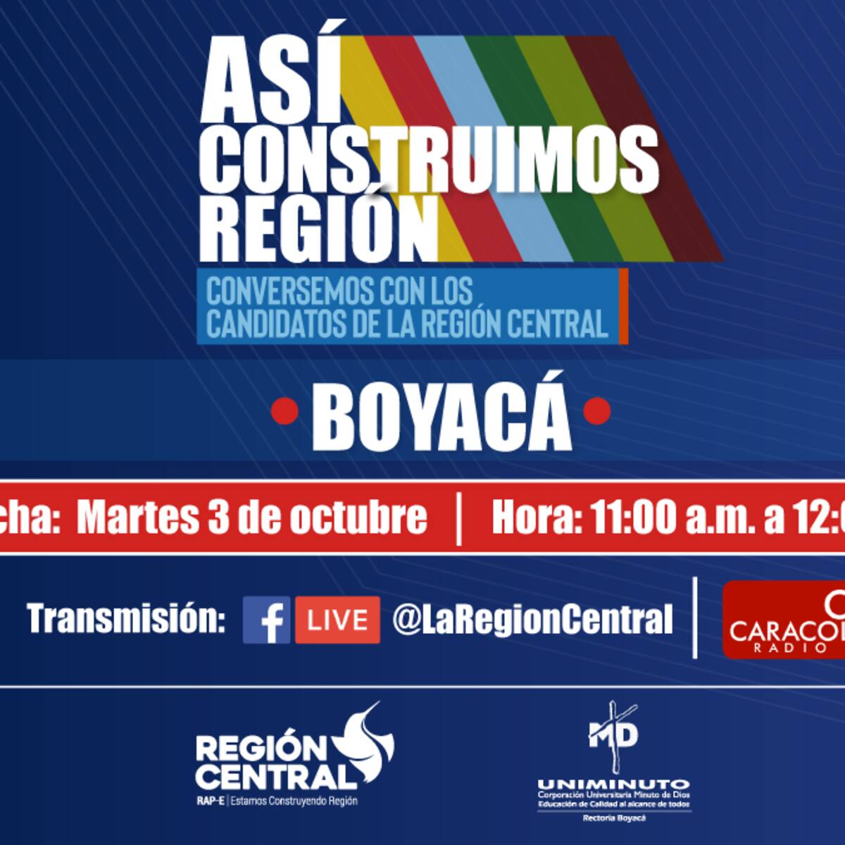 Candidatos a la Gobernación de Boyacá abordarán temas relevantes sobre la Región Central