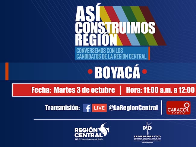 Candidatos a la Gobernación de Boyacá abordarán temas relevantes sobre la Región Central