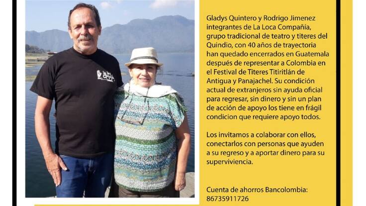 Directores de “La Loca Compañía” del Quindío varados en Guatemala