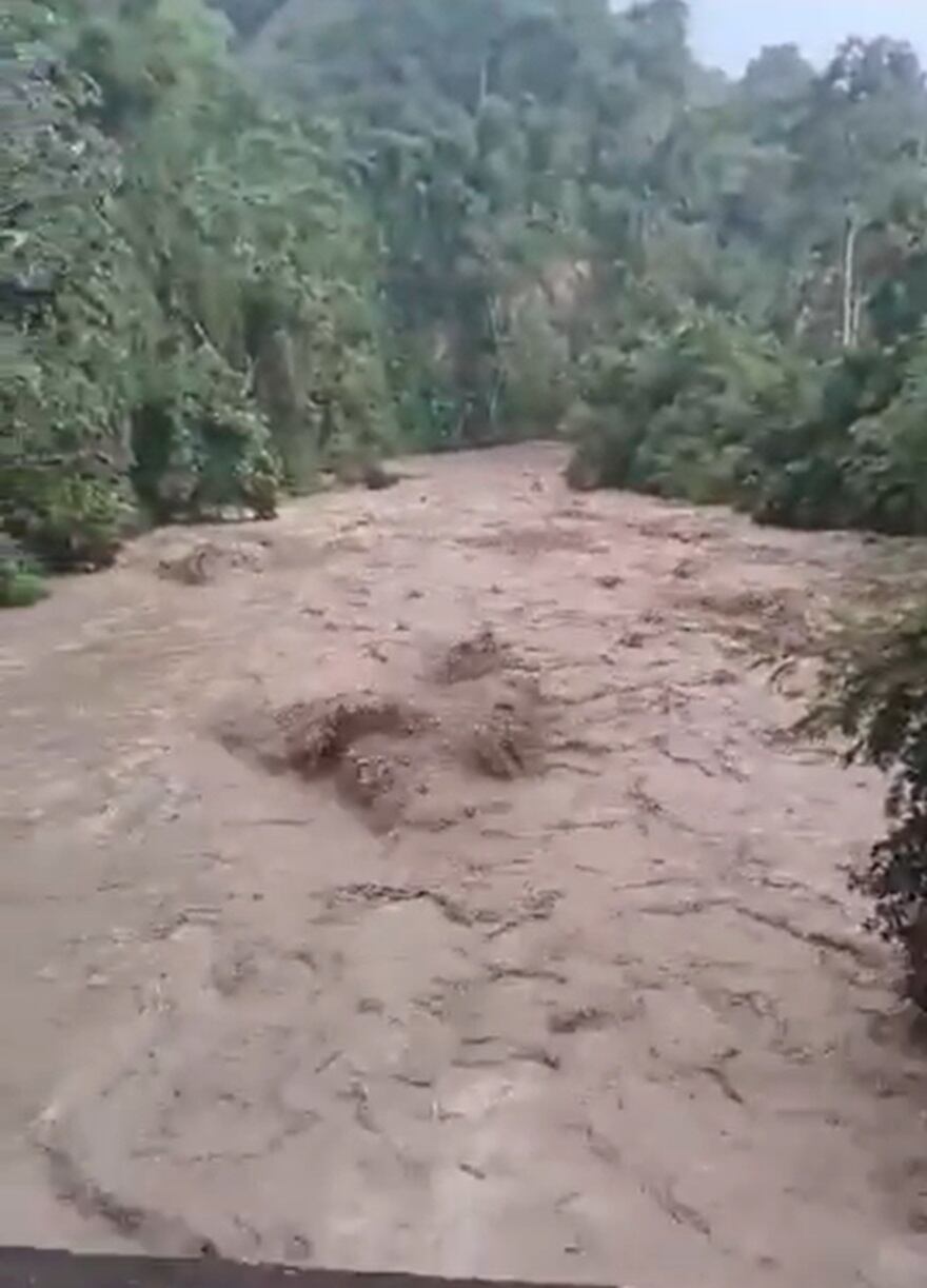 Creciente de río en el departamento del Cesar