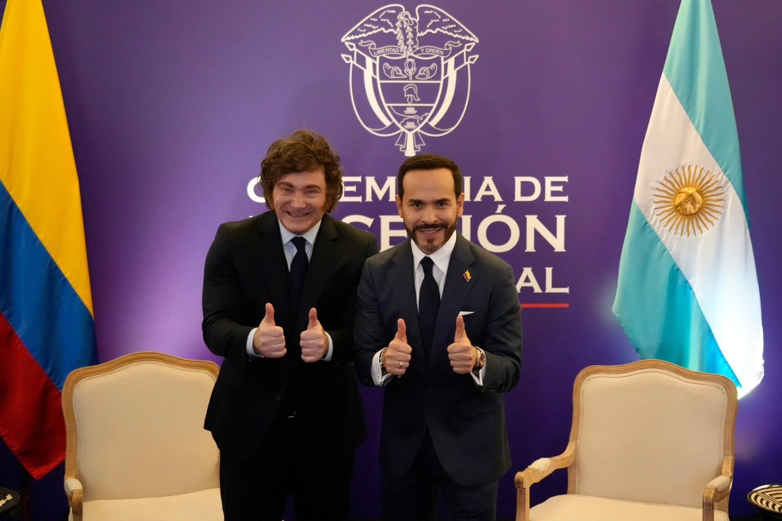Abelardo de la Espriella se reunió con el presidente de Argentina, Javier Milei. Foto: Presidencia de Argentina