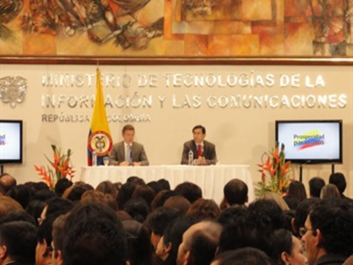 Presidente Santos y Ministro de las TIC presentan las metas 2010-2014