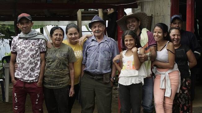 Familia Betancour que retornó a El Congal