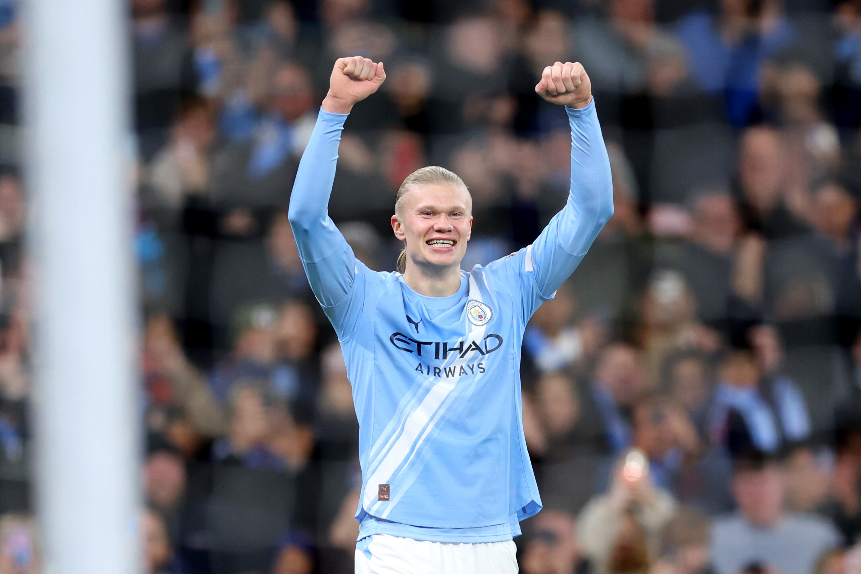 Erling Haaland jugador de Manchester City en la Premier League 2025-26 ante West Ham / Getty Images