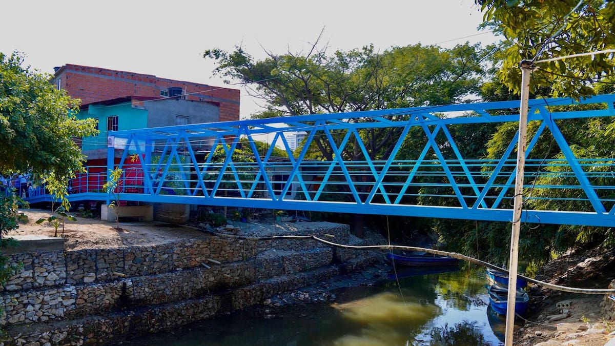 Con el puente de Villa Leidy sus habitantes no tendrán que exponer sus vidas al cruzar el río Gaira