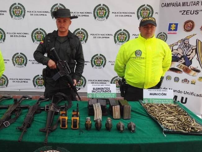 La Policía ubica armas en Mapiripán, Meta