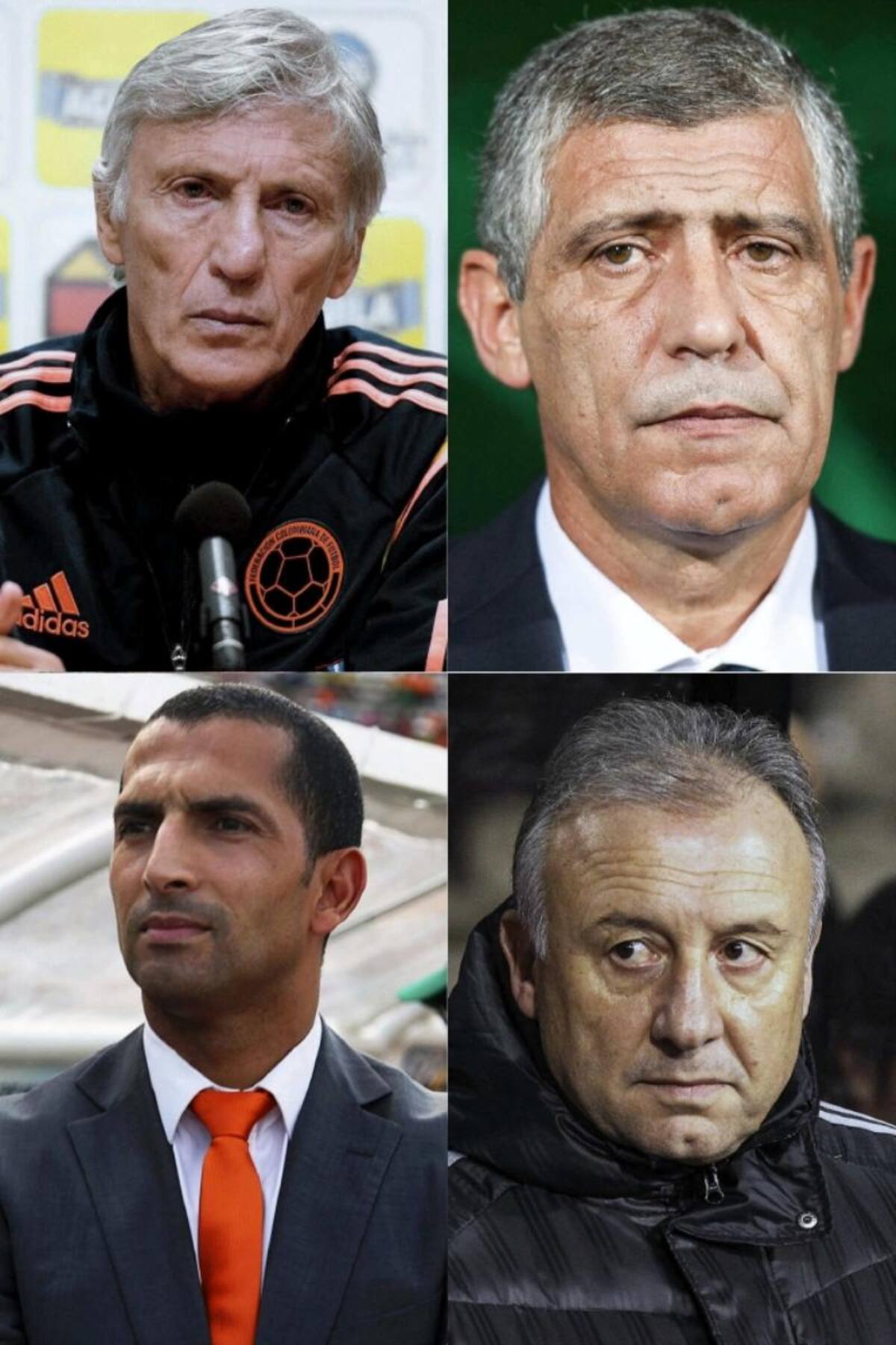 Estos son los técnicos que dirigirán los equipos en el Grupo C: Colombia, Grecia, Japón y Costa de Marfil.