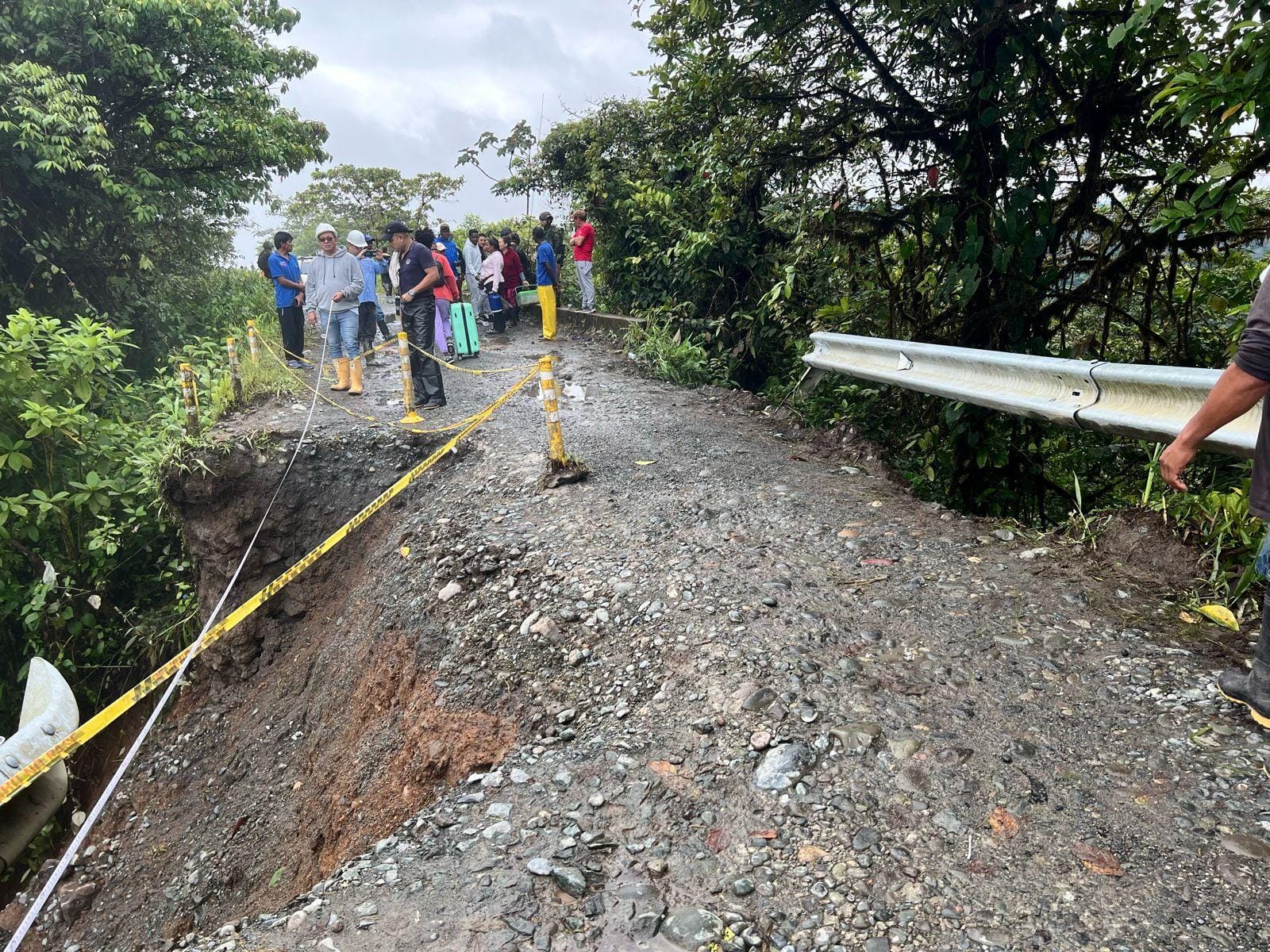 Emergencia en La Columpia, vía Junín - Barbacoas en Nariño. | Foto: Cortesía.