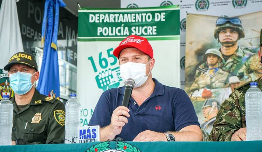 Gobernador de Sucre confía en comandante departamental  de Policía /foto. Gobernacion de Sucre.