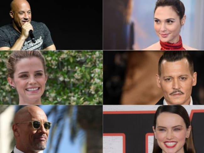 Los 10 actores y actrices más taquilleros en 2017