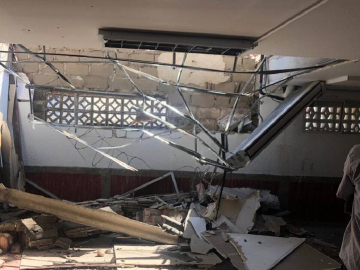 Colapsa techo en salón de sede centro de la Universidad del Atlántico