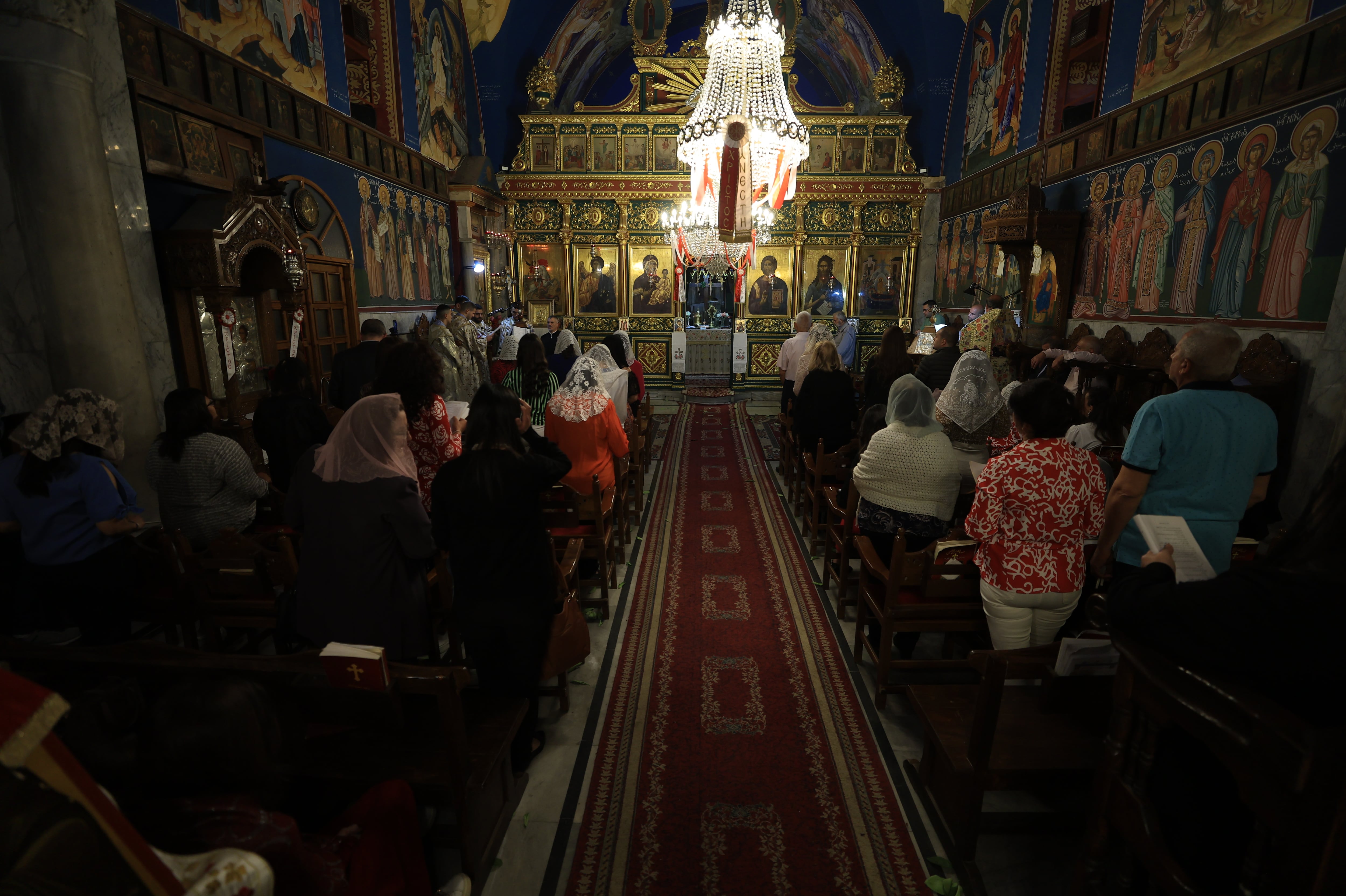 Iglesia catolica en Gaza. Foto: Dawoud Abo Alkas/Anadolu via Getty Images.