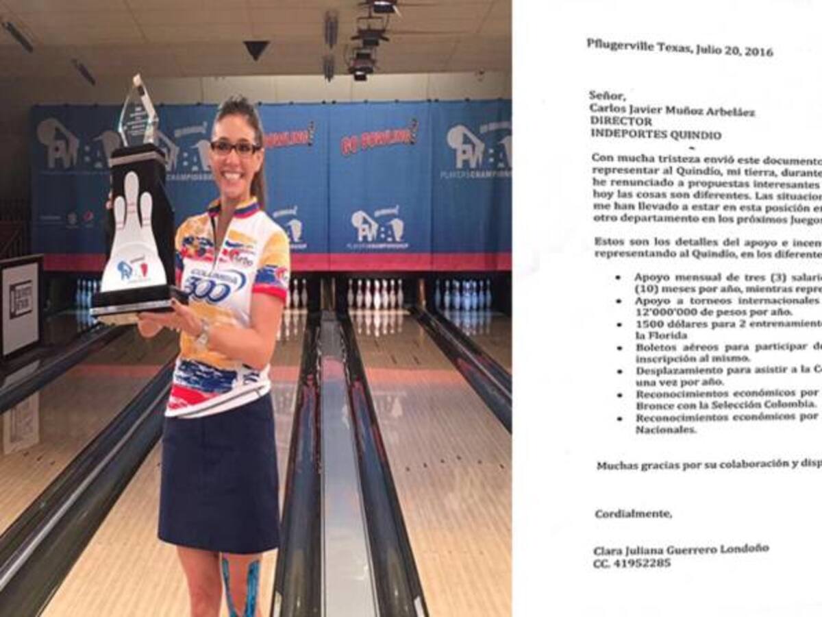 Controversia en Quindío por renuncia de bolichera Clara Juliana Guerrero a liga local por falta de apoyo