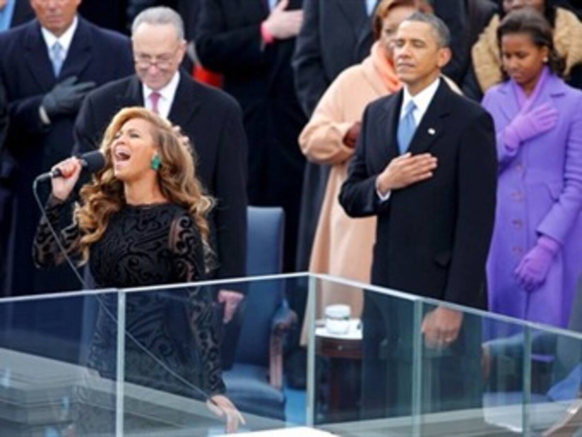 Beyoncé entonó el himno de Estados Unidos en la investidura de Obama