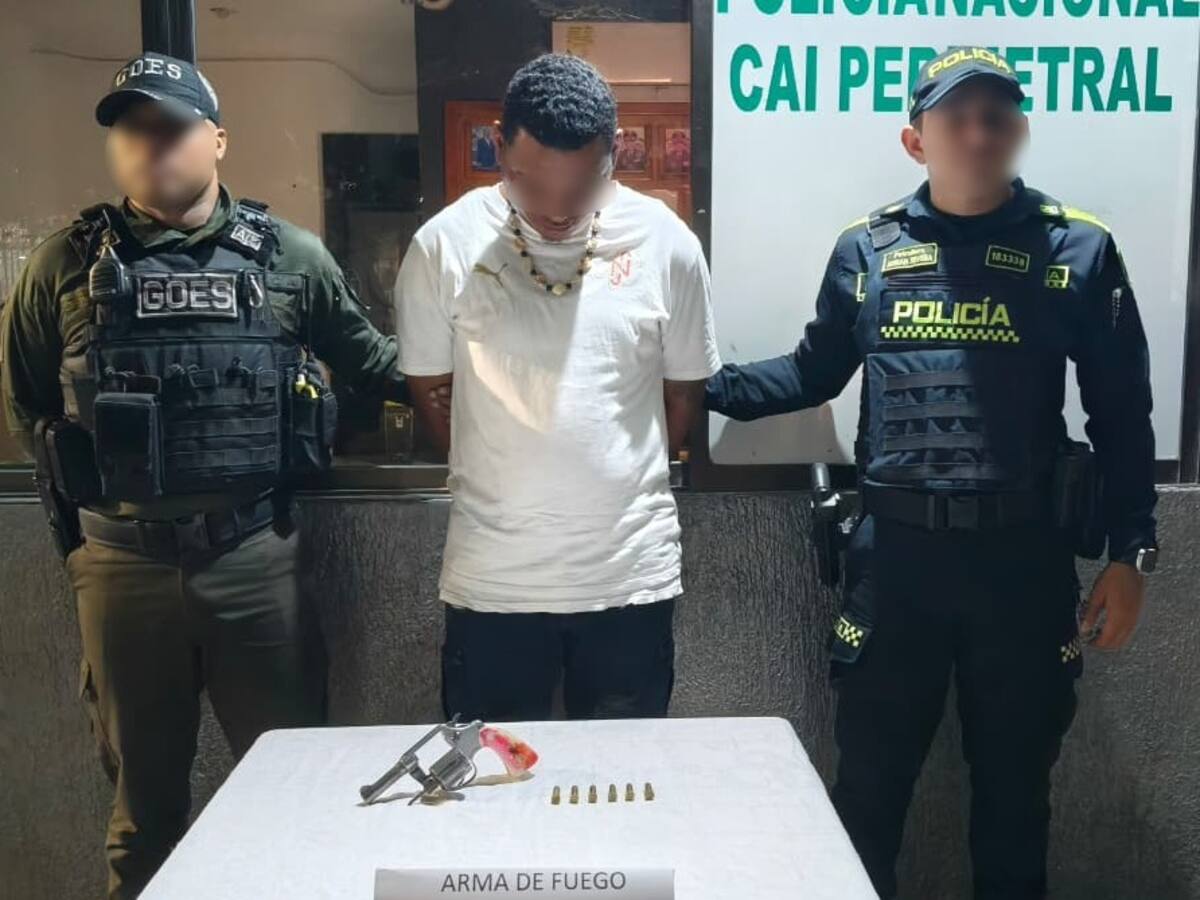 Con un revólver calibre 38, capturado ‘El Divar’ en el barrio San Francisco