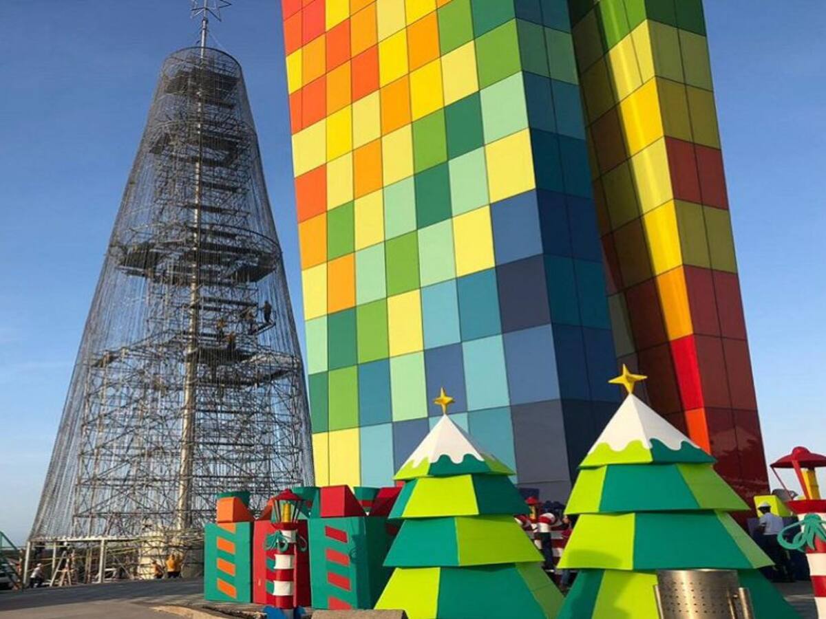 Este sábado toma vida el árbol navideño más grande de Colombia
