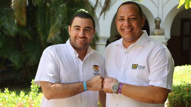 Gobernador de bolívar, Yamil Arana y rector de la Universidad de Cartagena, William Malkun