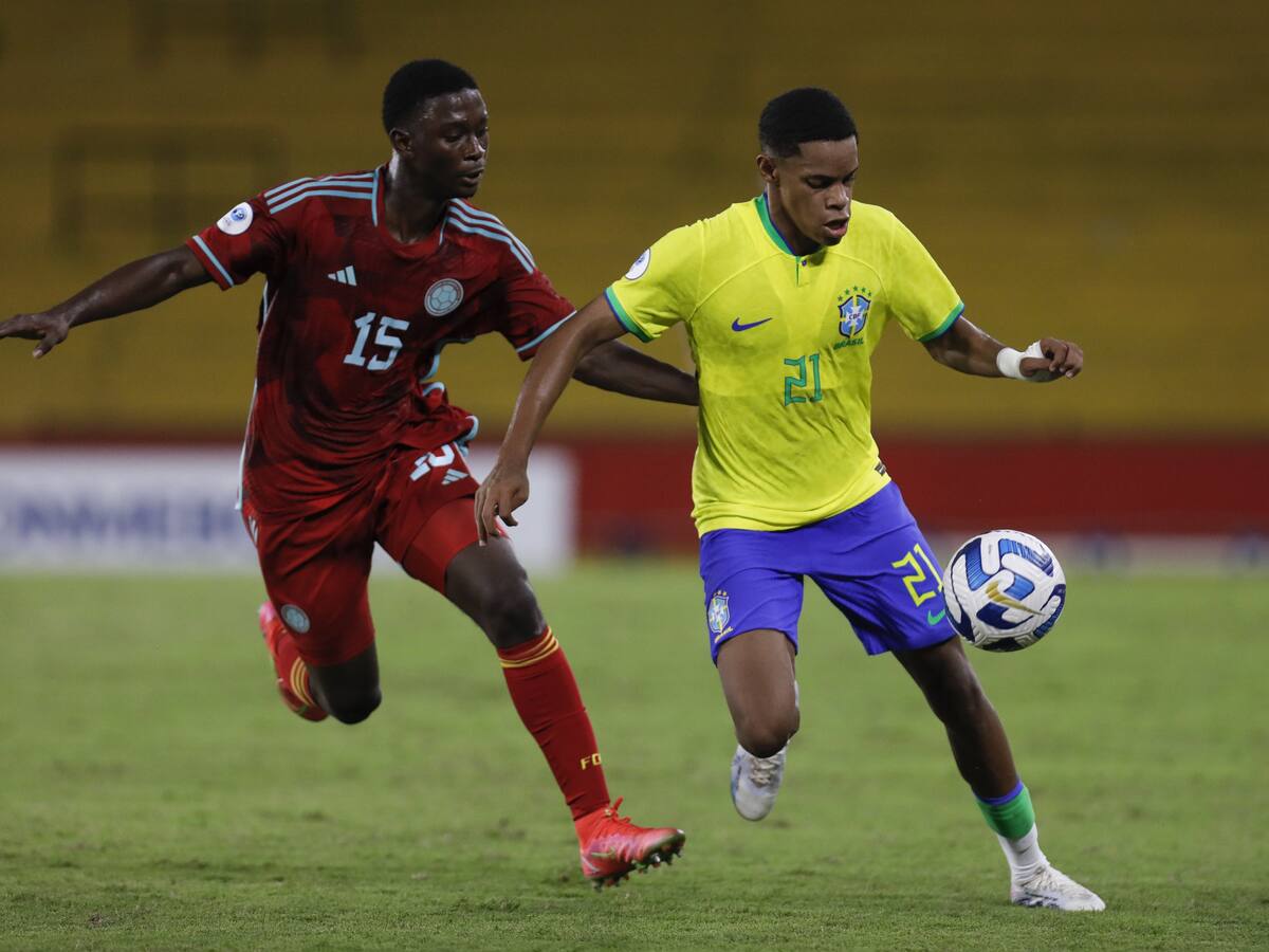 Colombia perdió con Brasil en el Sudamericano Sub-17 y quedó al borde de la eliminación