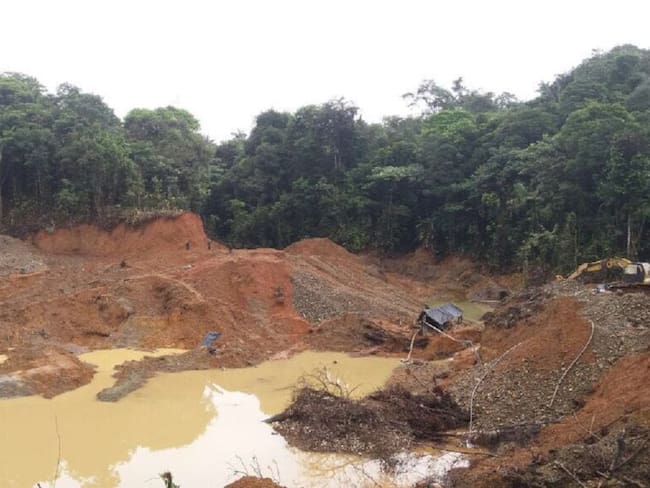 Imagen de archivo de la práctica de minería ilegal en Chocó.