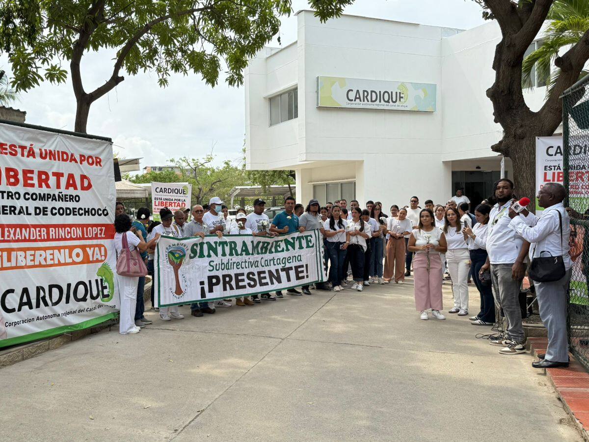En Cartagena hicieron plantón para exigir liberación de director de Codechocó