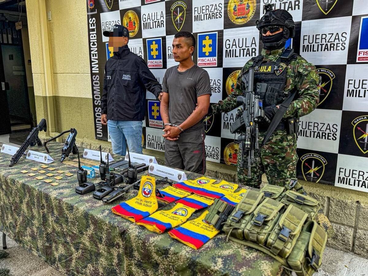 Integrante del cartel de alias ‘Calarcá’ es capturado por las autoridades al noroccidente de Caldas