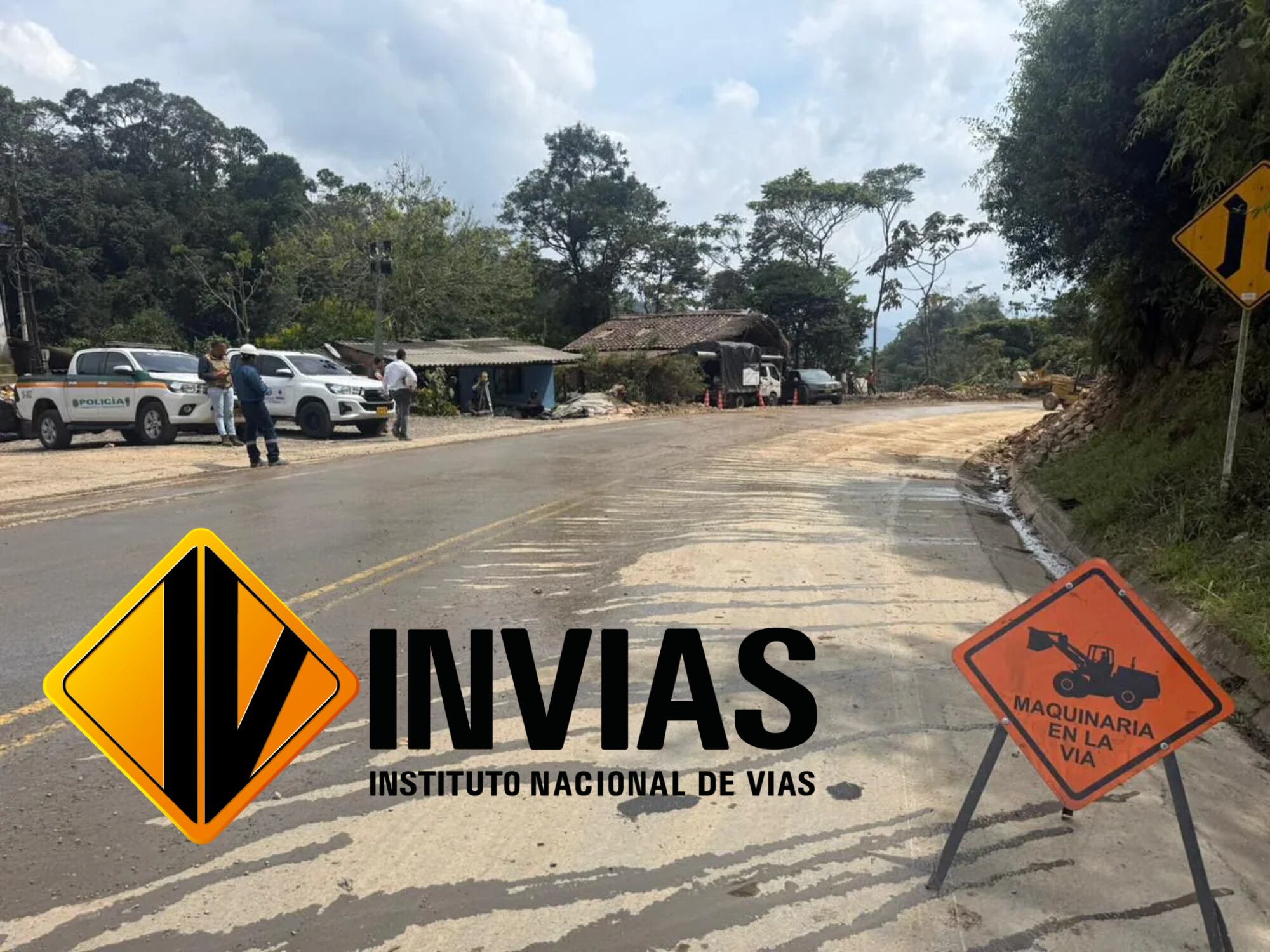 Cierre vía Medellín-Bogotá. Foto: Suministrada.