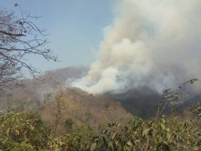 Reportan incendio forestal en la Sierra Nevada de Santa Marta