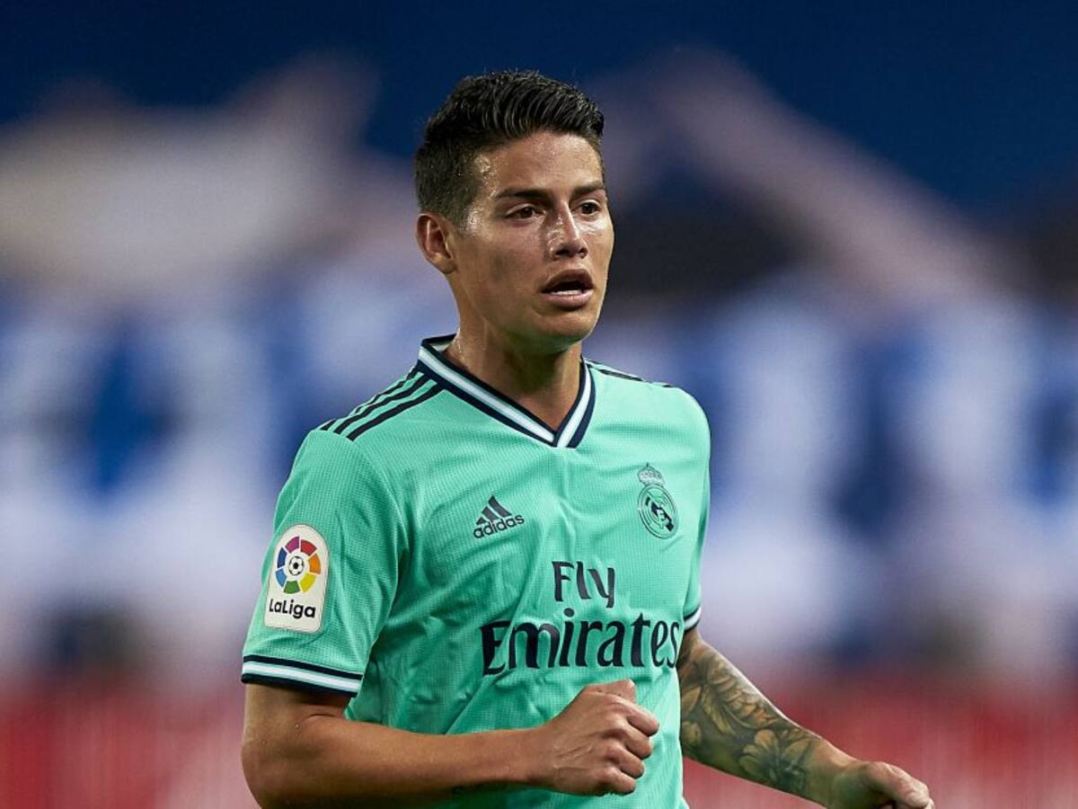 Pese a no estar convocado, James asistió al partido del Real Madrid